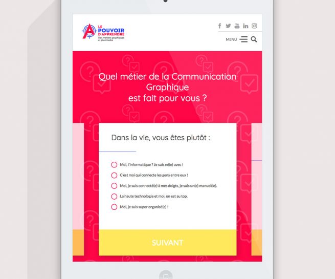 Site web métiers graphiques